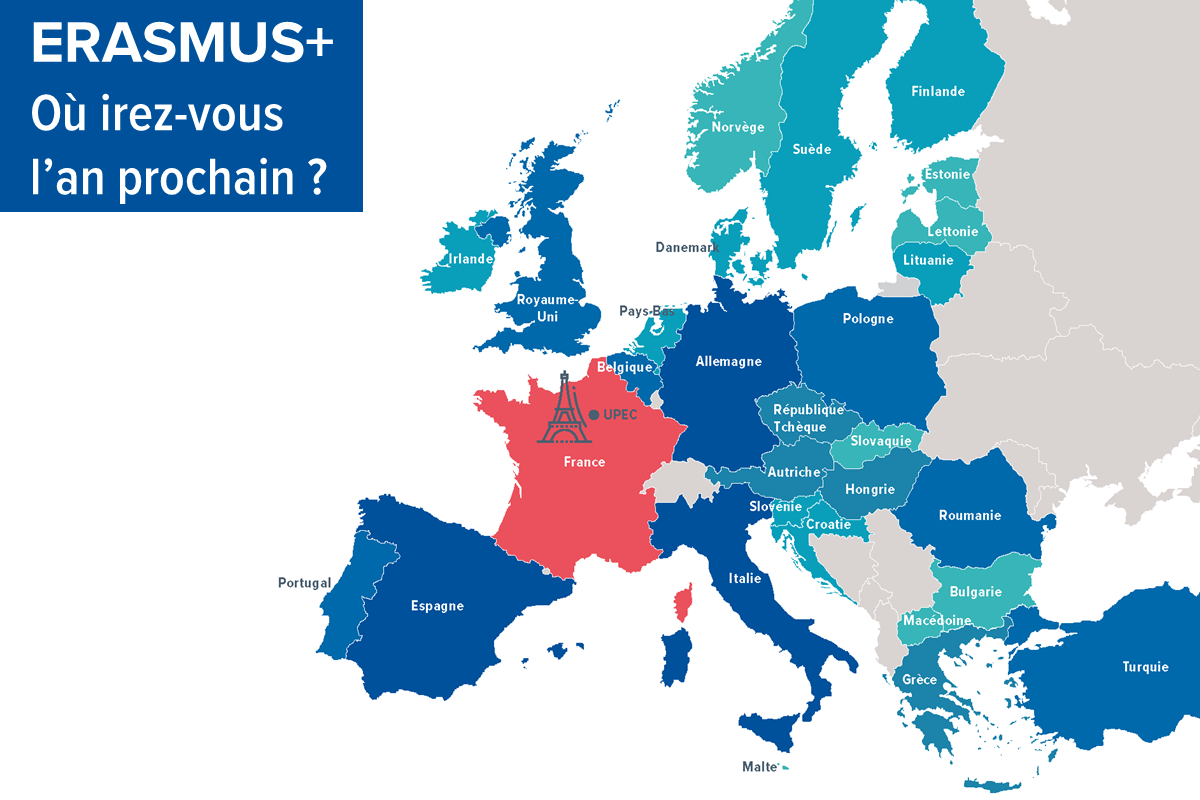Carte Europe - programme Erasmus+