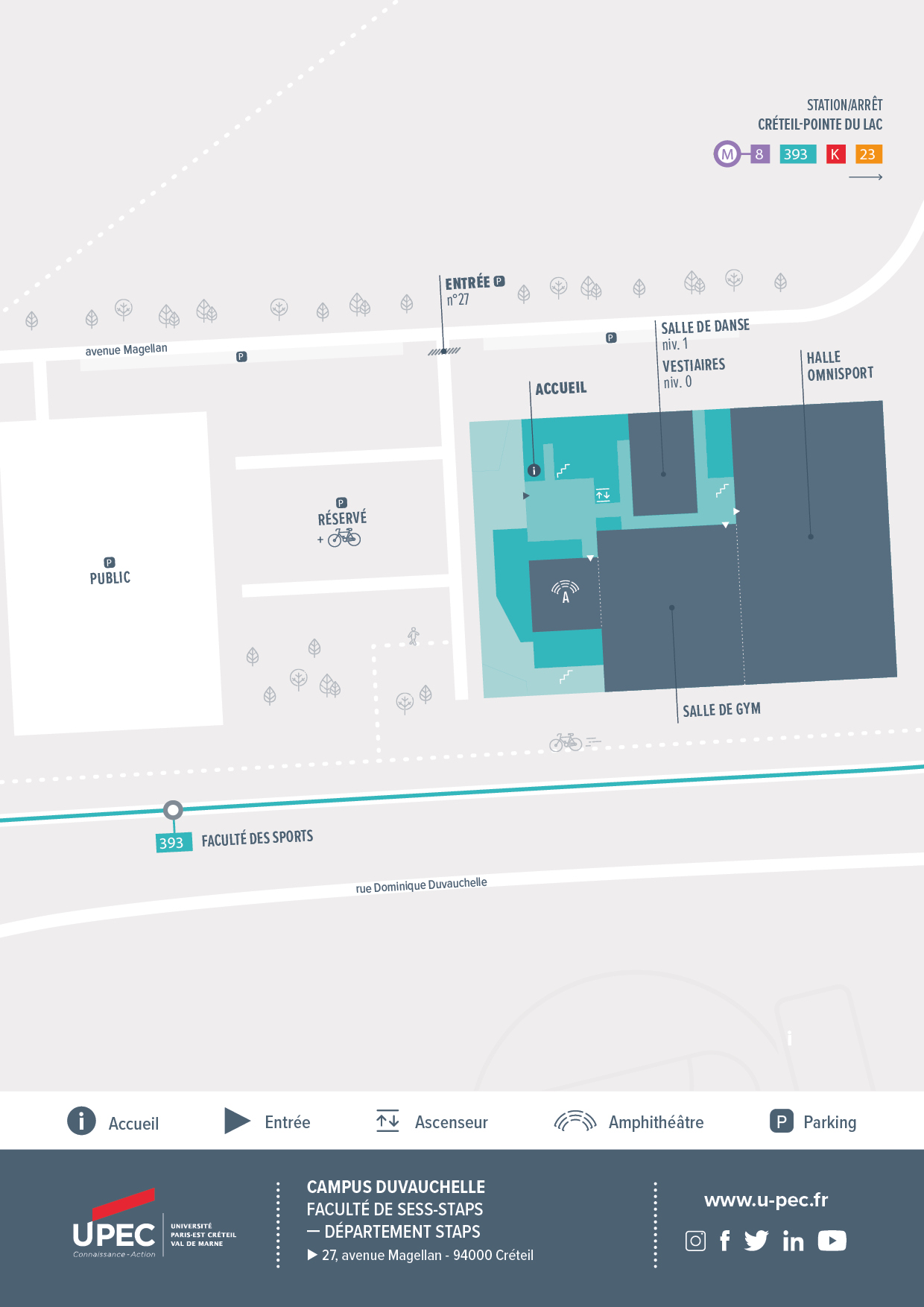 Plan du Campus Duvauchelle