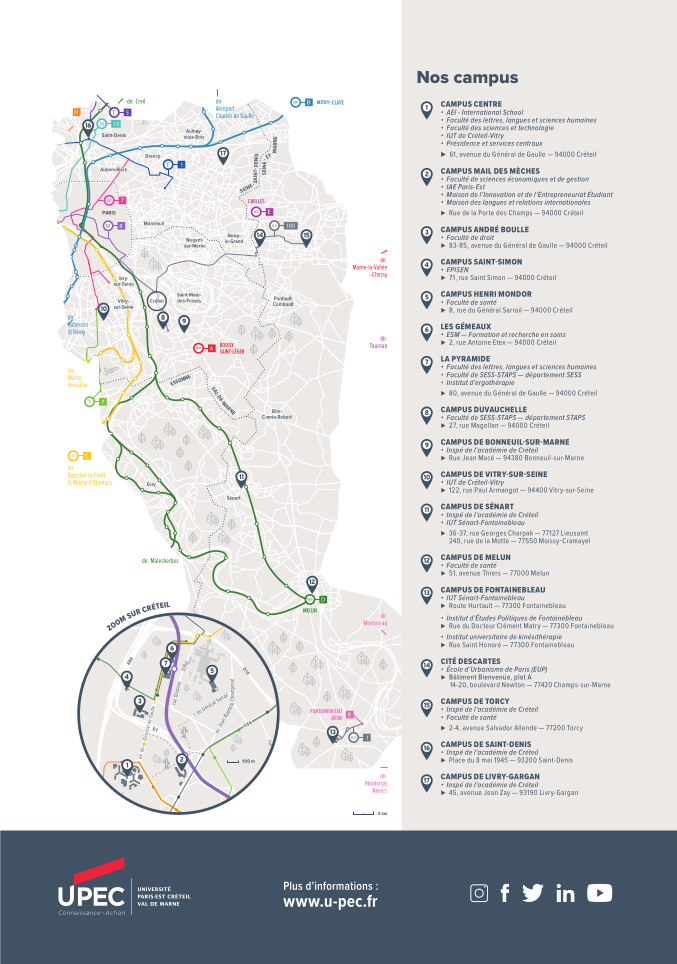 Plan campus UPEC Ile de France 2023