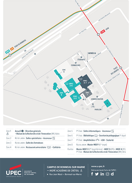 Plan du Campus de Bonneuil 