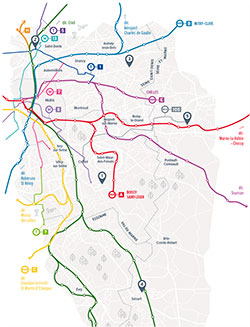 Carte des inspé de l'académie de Créteil