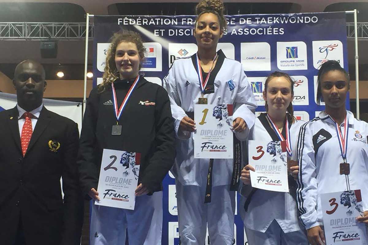 Magda Wiet-Hénin championne de France sénior en taekwondo