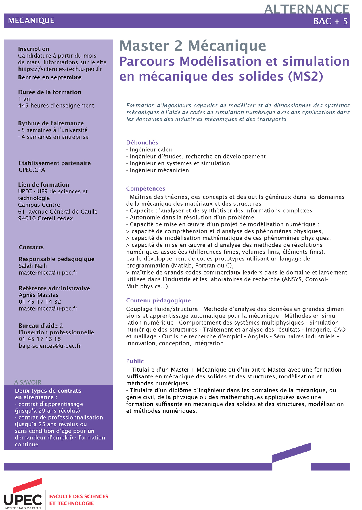 Fiche FA M2 Mécanique MS2