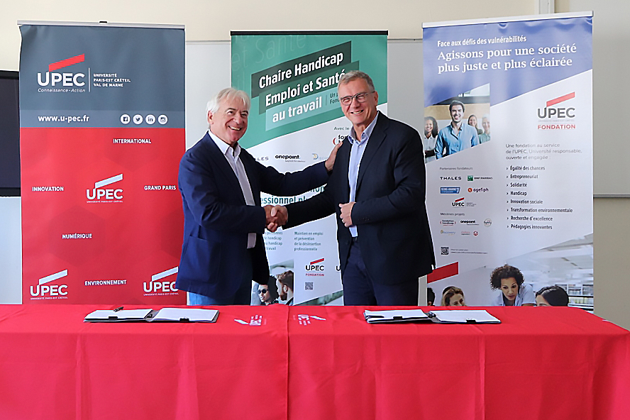  Jean-Luc Dubois-Randé, président de l'UPEC et Vincent Levieux, président de Handiprint 