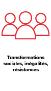 Picto et titre transformations sociales, inégalités, résistances