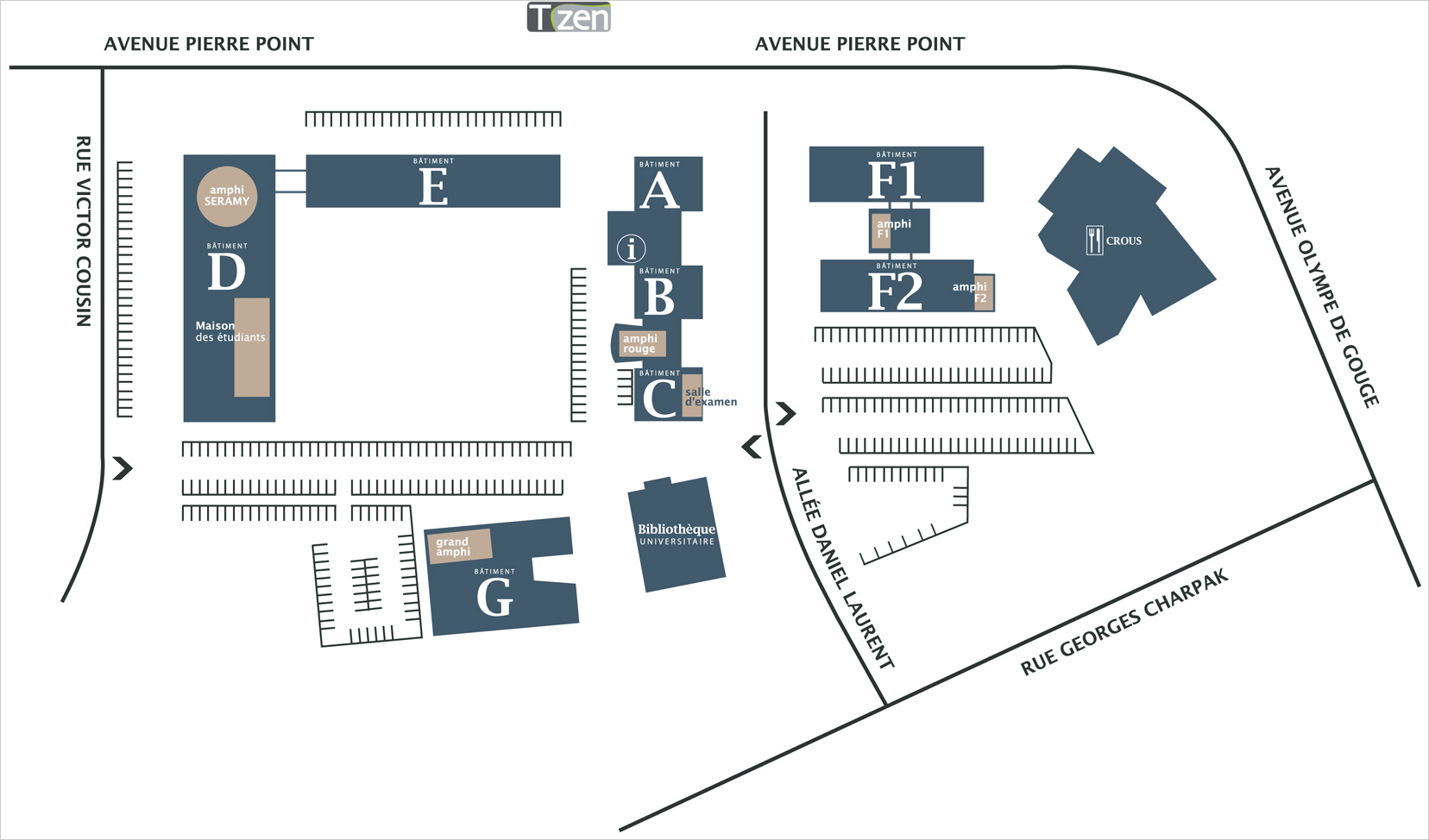 Plan du Campus de Sénart