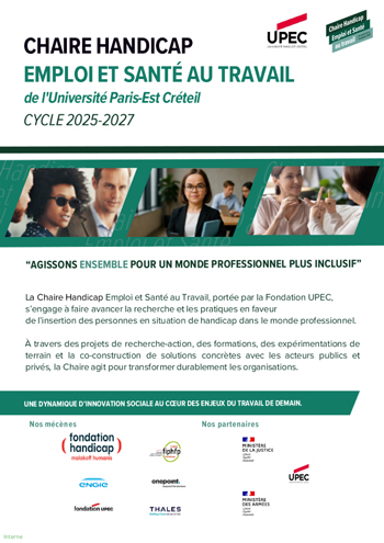 plaquette Chaire Handicap