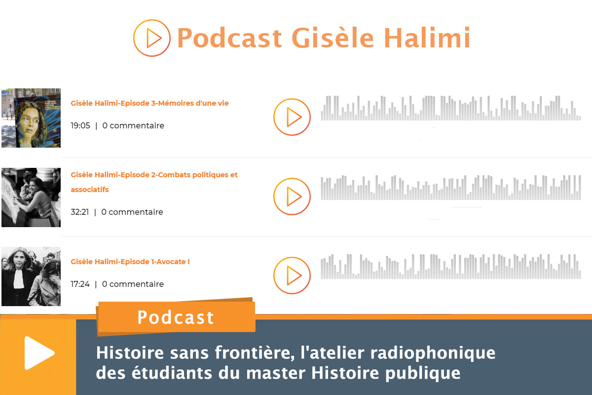 Master histoire publique llsh podcast Gisèle Halimi